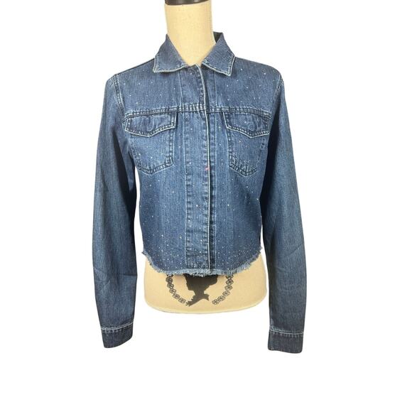 Vintage Fendi Jeans Roma Amor 100% cotton Italian Made SZ 6 Crystal Celeb Style - Picture 3 of 12